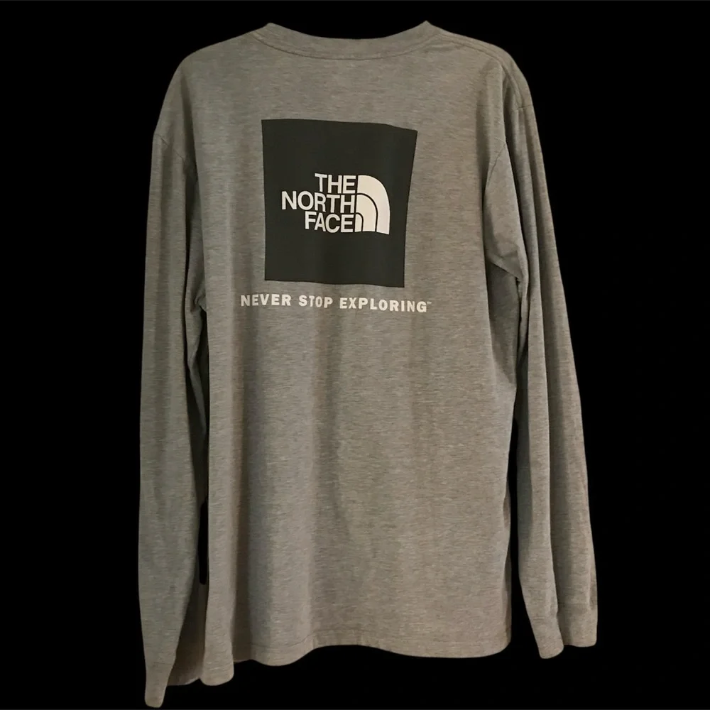 The North Face Men's Heather Gray Long Sleeve Tee